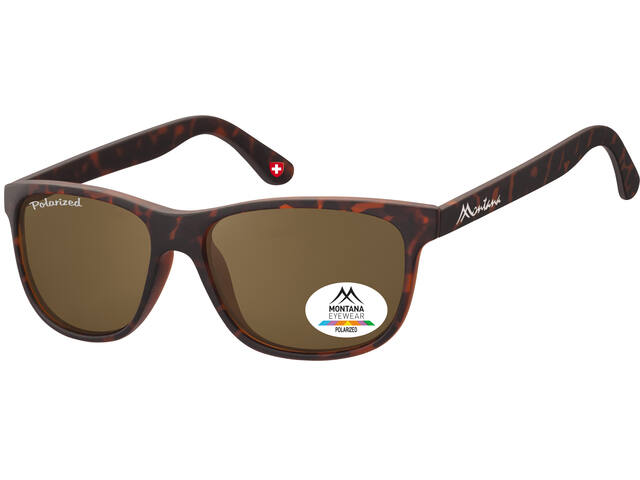 Zonnebril Montana met bruin polar glas mat turtle