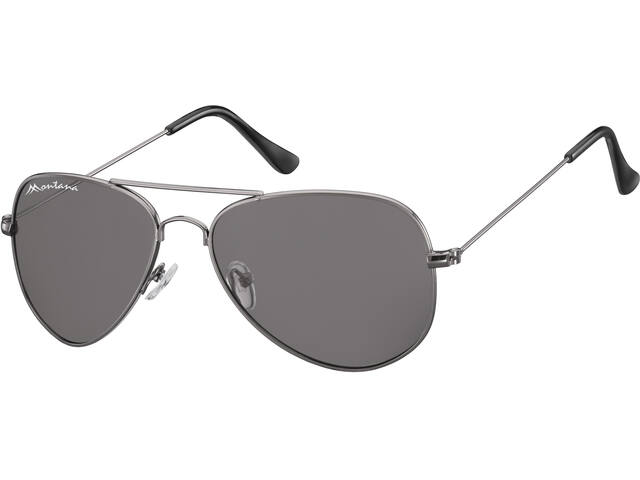 Zonnebril Montana met smoke glas staalkleurig