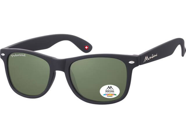 Zonnebril Montana met groen G15 polar glas zwart