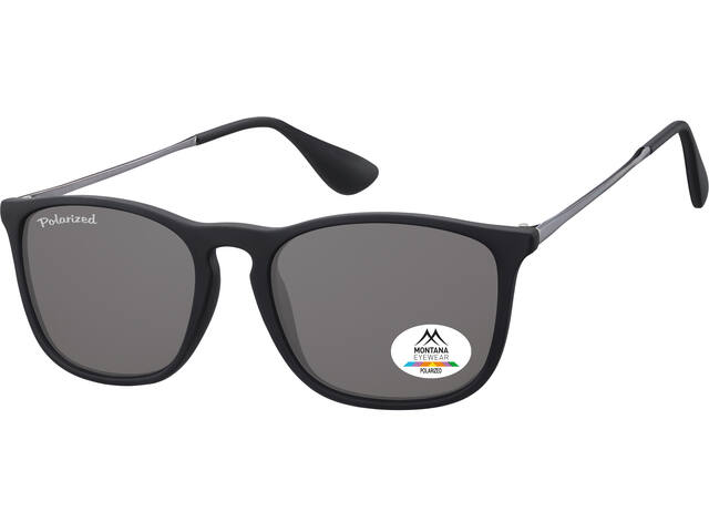 Zonnebril Montana met smoke polar glas mtl zwart