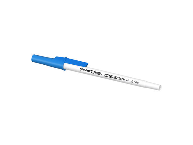 Balpen Papermate Kilometrico Recycled M blauw