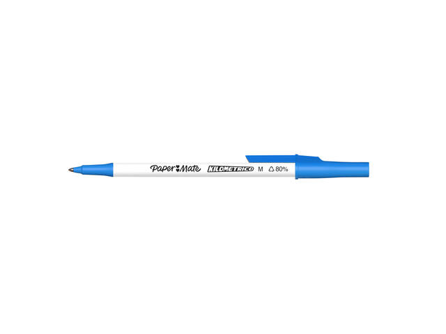 Balpen Papermate Kilometrico Recycled M blauw