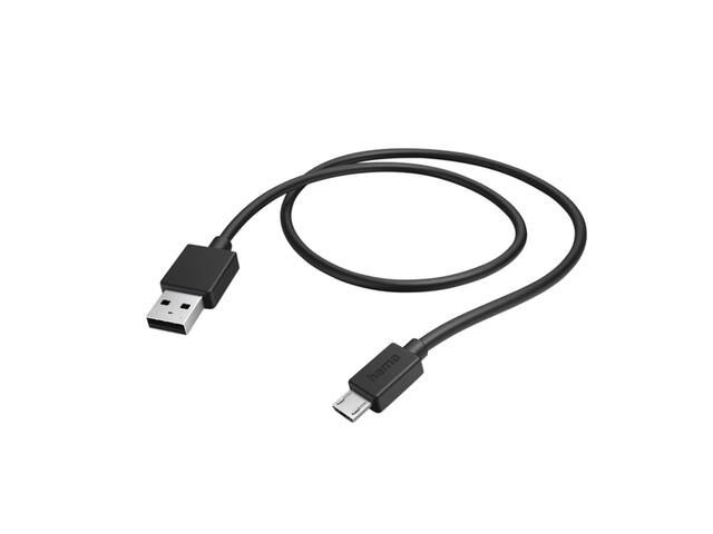 Kabel Hama USB-A micro-USB 2.0 1 meter zwart