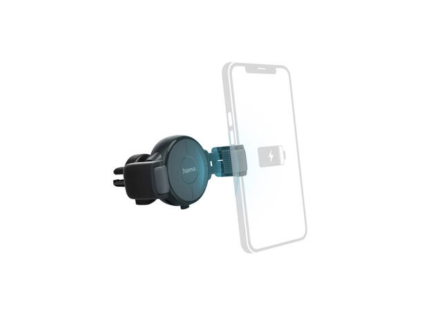 Autolader Hama draadloos QI-Charge 10W antraciet