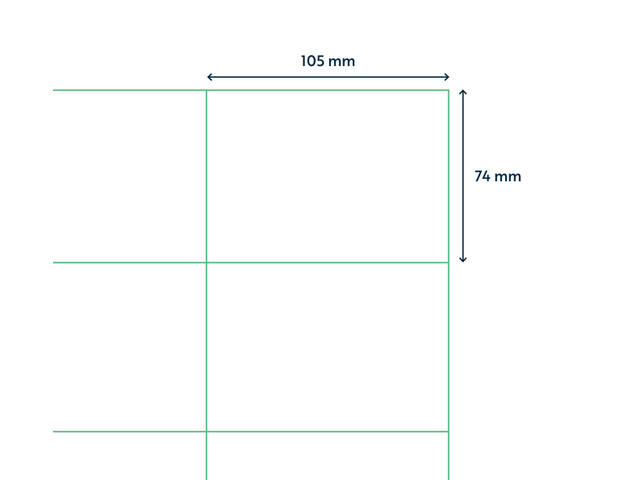 Etiket Qbasic A4 1.000 vel 105x74mm 8000 labels