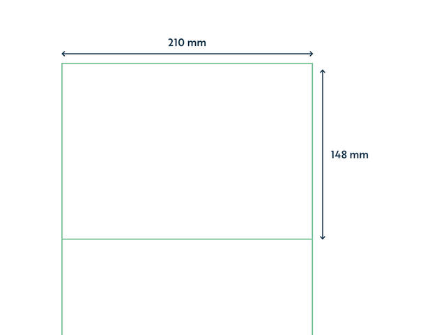 Etiket Qbasic A4 1.000 vel 210x148mm 2000 labels