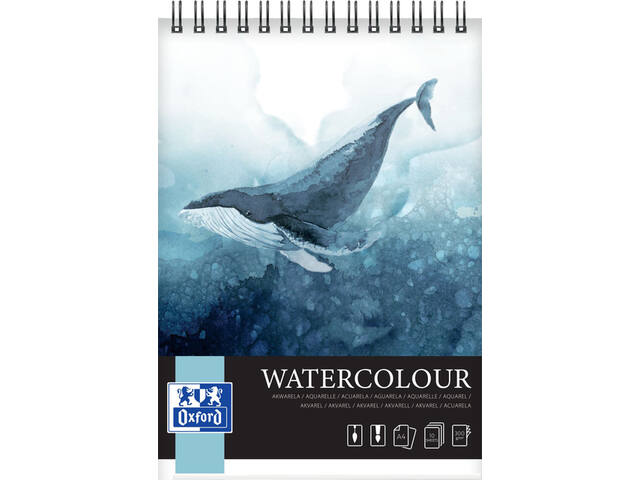 Tekenblok Oxford Watercolour A4 10 vel spiraal