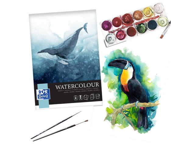 Tekenblok Oxford Watercolour A4 10 vel spiraal
