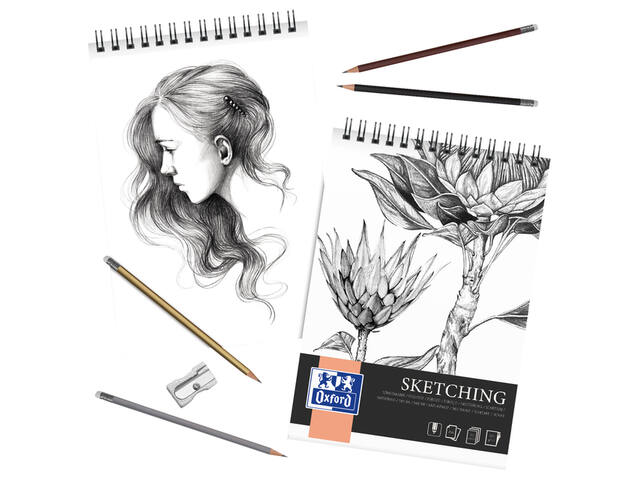 Tekenblok Oxford Sketching A3 50 vel spiraal