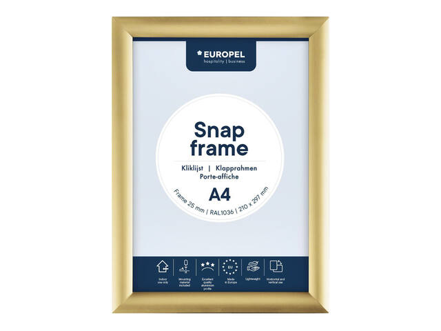 Kliklijst Europel A4 25mm goud