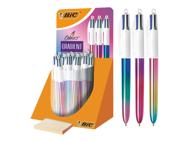 Balpen Bic 4kleuren gradient M assorti