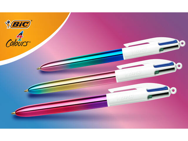 Balpen Bic 4kleuren gradient M assorti