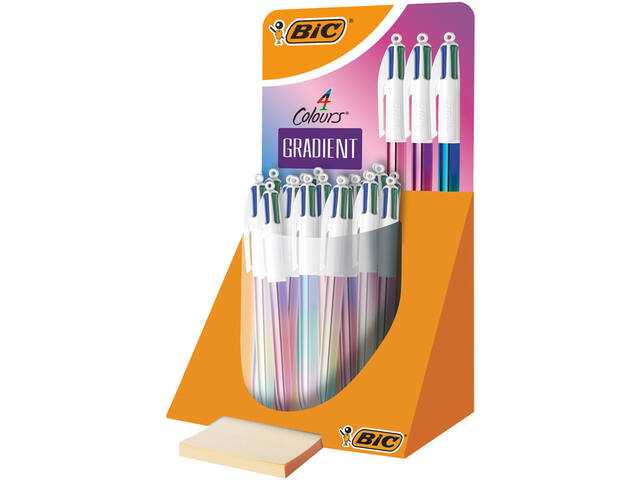 Balpen Bic 4kleuren gradient M assorti
