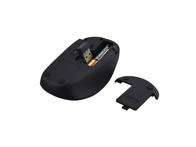 Muis Trust Yvi+ draadloos eco zwart