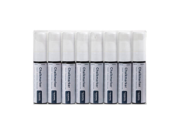 Krijtstift Europel 15mm wit etui 8 stuks