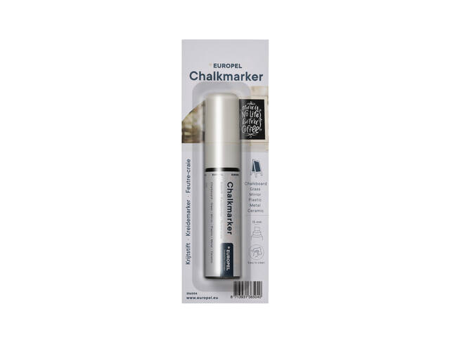Krijtstift Europel 15mm wit blister