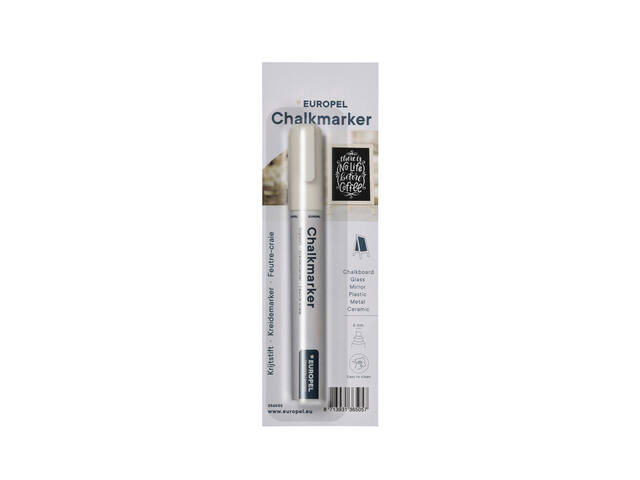 Krijtstift Europel 6mm wit blister