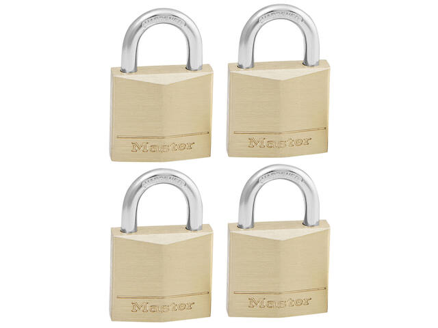 Hangslot MasterLock 4 gelijksluitend messing 30mm