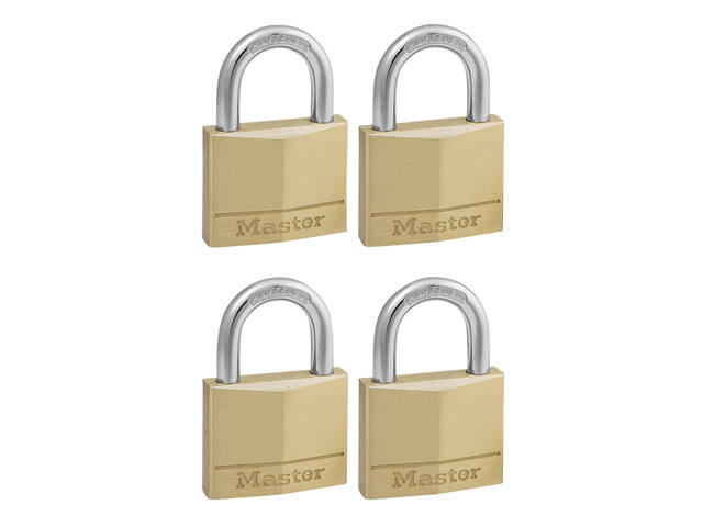 Hangslot MasterLock 4 gelijksluitend messing 50mm