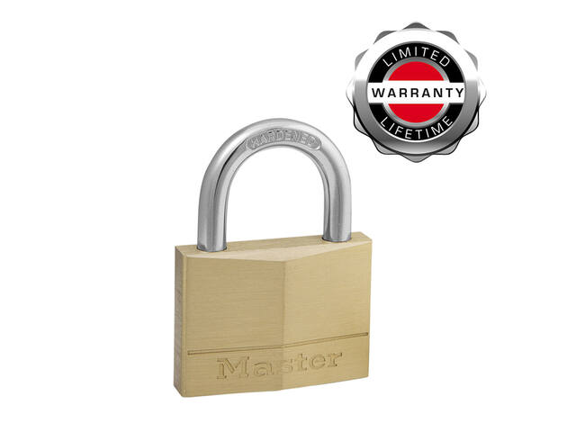 Hangslot MasterLock 4 gelijksluitend messing 50mm