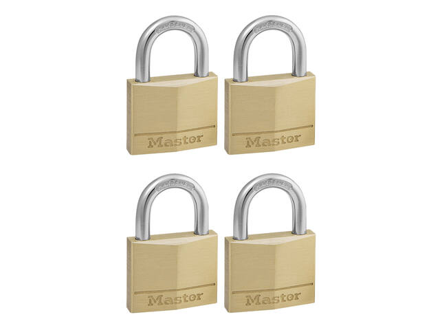 Hangslot MasterLock 4 gelijksluitend messing 40mm