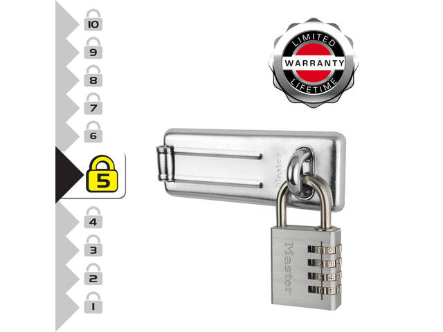 Hangslot MasterLock overval + aluminium 40mm