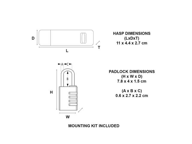 Hangslot MasterLock overval + aluminium 40mm