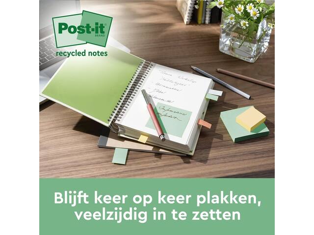 Memoblok Post-it 654 RSS12COL 76x76mm colour 14+4