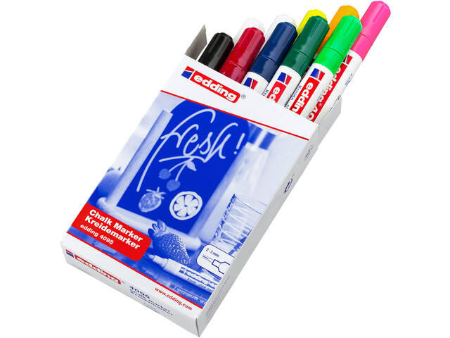 Krijtstift edding 4095 rond 2-3mm assorti