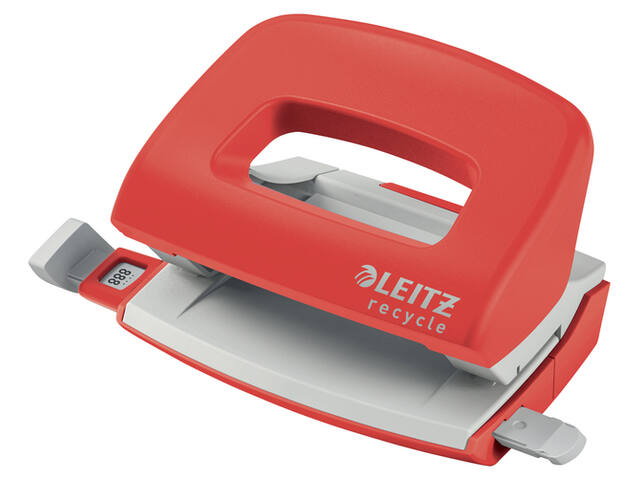Perforator Leitz NeXXt Recycle mini 10 vel rood
