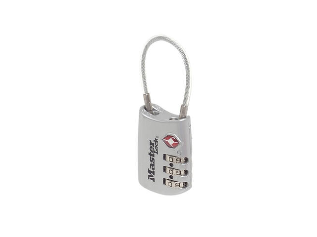 Hangslot Masterlock 3-cijfer TSA kabel ass 30mm