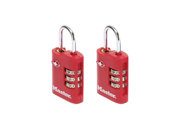 Hangslot Masterlock 3-cijfer TSA set assorti 30mm