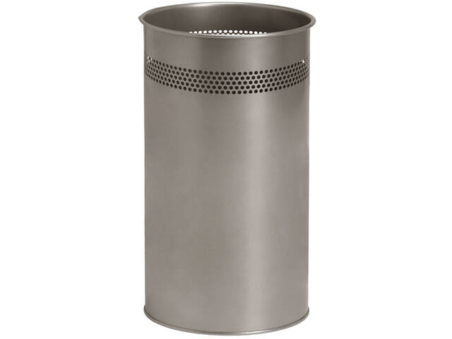 Papierbak BRASQ 21 liter rvs zilver