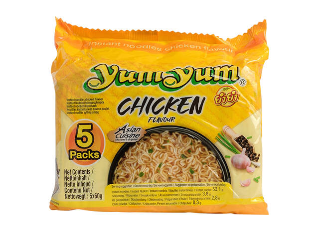 Noodles Yum Yum kip bami 5pack 5x60gr