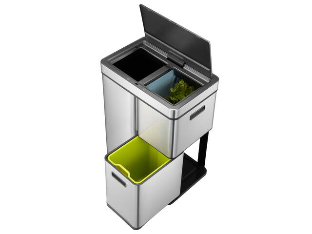 Afvalbak EKO Mirage Plus sensor 30L en 2x15L RVS