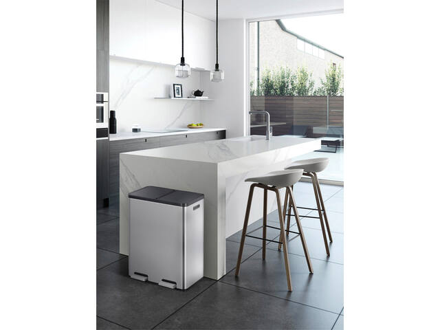 Pedaalemmer EKO Essential Recycler 2x30liter rvs