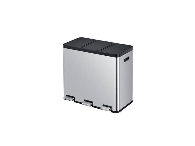 Pedaalemmer EKO Essential Recycler 3x20liter rvs