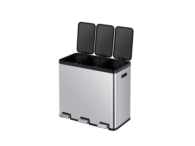 Pedaalemmer EKO Essential Recycler 3x20liter rvs