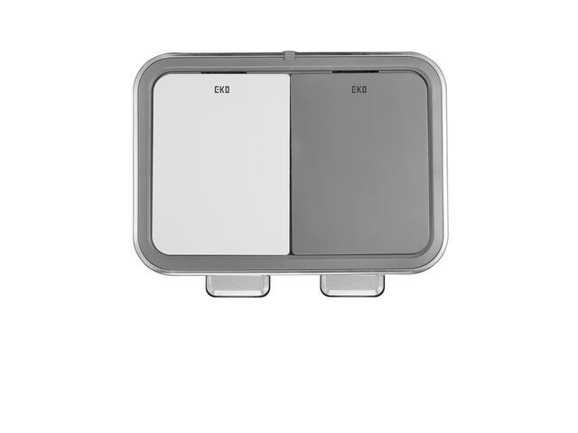 Pedaalemmer EKO Hana Duo Recy 2x10l grijs wit