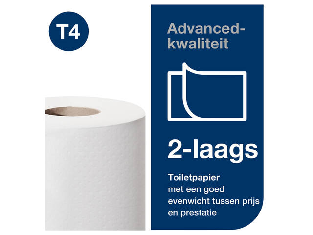 Toiletpapier Tork T4 Advanced 2laags wit 472168
