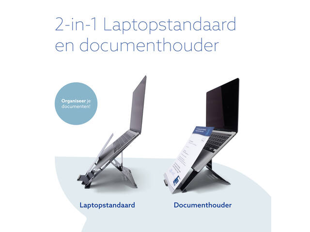 Laptopstandaard R-Go Riser Documenthouder