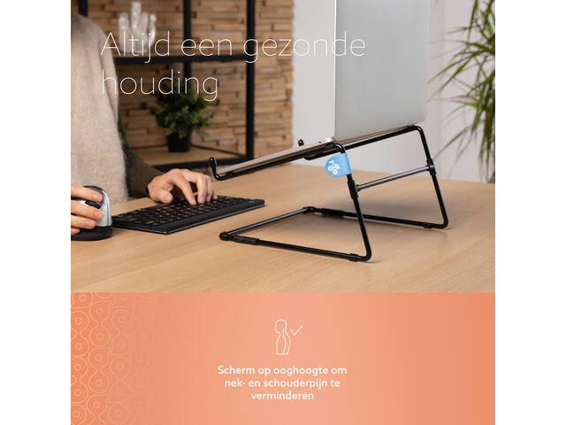 Laptopstandaard R-Go Office Zwart