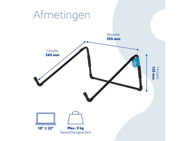 Laptopstandaard R-Go Travel Zwart