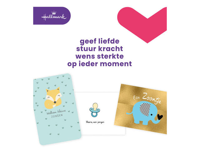 Wenskaart Hallmark Business Box geboorte zoon