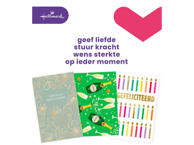 Wenskaart Hallmark Business Box verjaardag 6 stuks