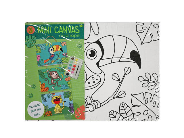 Canvasset om in te kleuren assorti