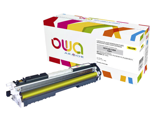 Tonercartridge OWA HP CE312A geel