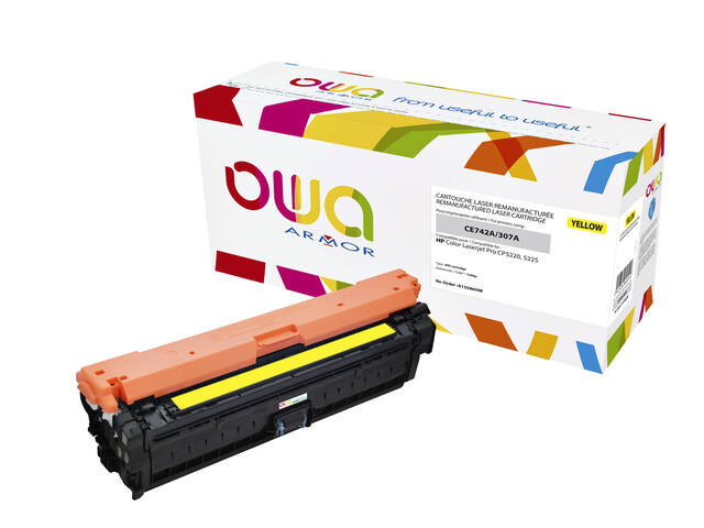 Tonercartridge OWA HP CE742A geel