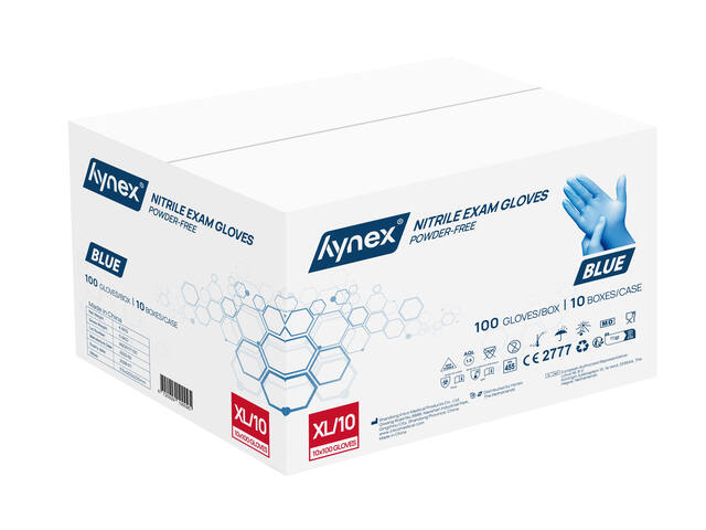 Handschoen Hynex nitril XL 100st blauw