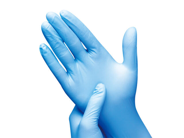 Handschoen Hynex nitril L 100st blauw